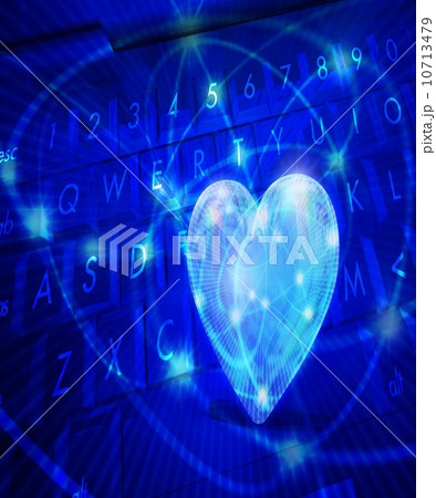 ハートの中にあるインターネット回線 10713479