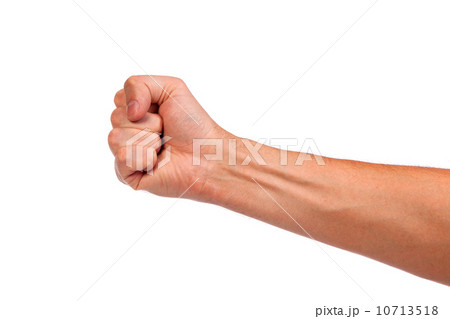 Males hand with a clenched fist isolated 10713518