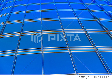 modern blue glass wall of skyscraper 10714337