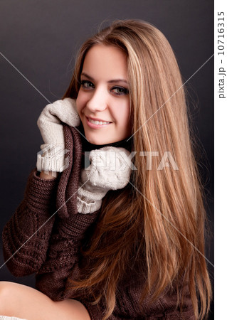 Beauty Portrait. Beautiful woman on a black background Beauty Portrait. Beautiful woman on a black background 10716315