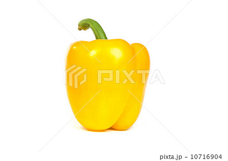 A yellow bell sweet pepper isolated on white A yellow bell sweet pepper isolated on white 10716904