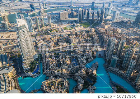 Dubai downtown. East, United Arab Emirates architecture. Aerial Dubai downtown. East, United Arab Emirates architecture. Aerial 10717950