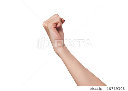 Female hand with a clenched fist isolated Female hand with a clenched fist isolated 10719308