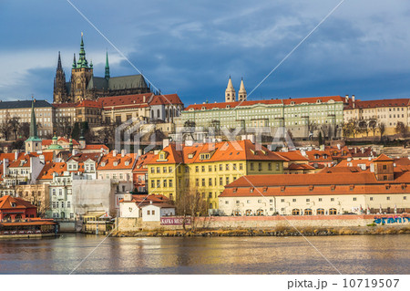 The View on Prague gothic Castle with Charles Bridge 10719507