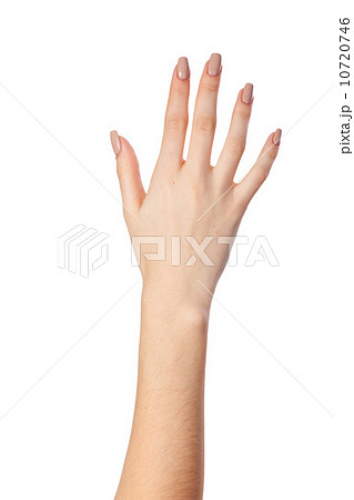 Hand gesture number five closeup isolated on white 10720746