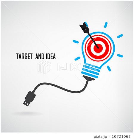 Creative light bulb and target concept background Creative light bulb and target concept background 10721062