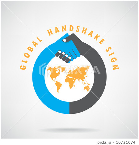 Gobal handshake sign and business concept. 10721074