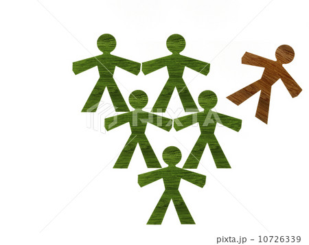 Studio shot of wood grain stick figures 10726339