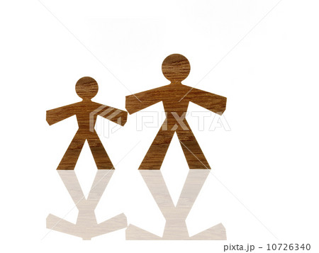Studio shot of wood grain stick figures 10726340