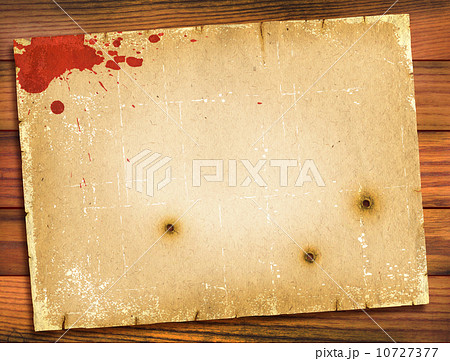 Old paper texture with red blood on wood background.Retro Old paper texture with red blood on wood background.Retro 10727377