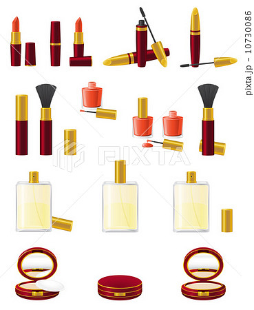 set icons cosmetics vector illustration set icons cosmetics vector illustration 10730086