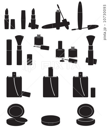 set icons cosmetics black silhouette vector illustration set icons cosmetics black silhouette vector illustration 10730093