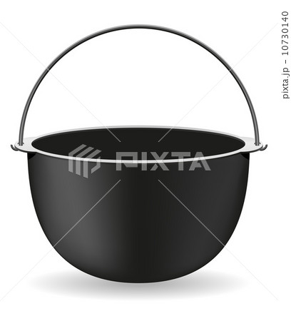 pot for cooking over a fire vector illustration 10730140