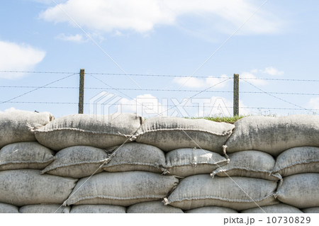 Trenches of death WW1 sandbag flanders fields Belgium 10730829