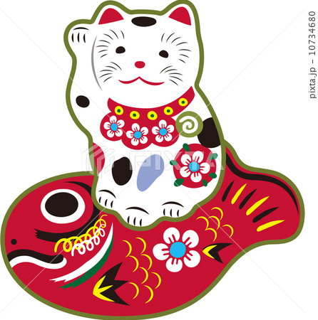 鯛乗り招き猫 10734680