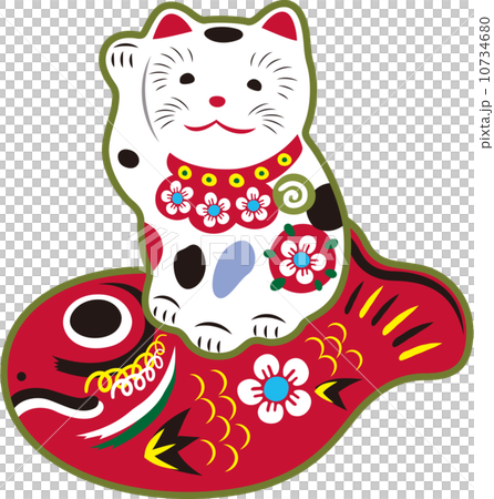 鯛乗り招き猫 10734680