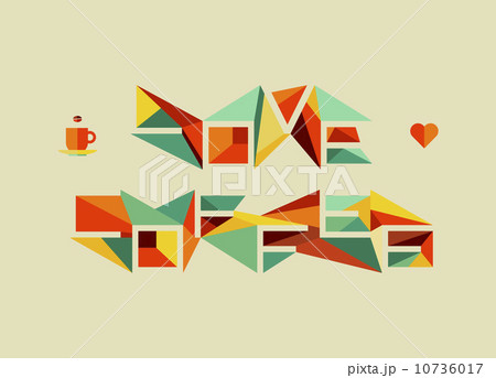 Origami coffee love concept 10736017