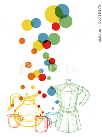 Coffee set abstract concept 10736175