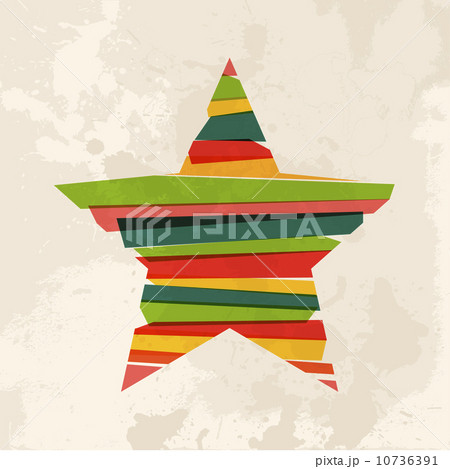 Vintage multicolor star 10736391