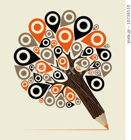 Geo location concept pencil tree Geo location concept pencil tree 10736510