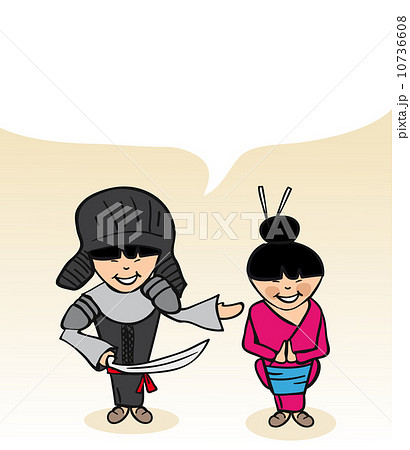Japanese cartoon couple social speech bubble Japanese cartoon couple social speech bubble 10736608
