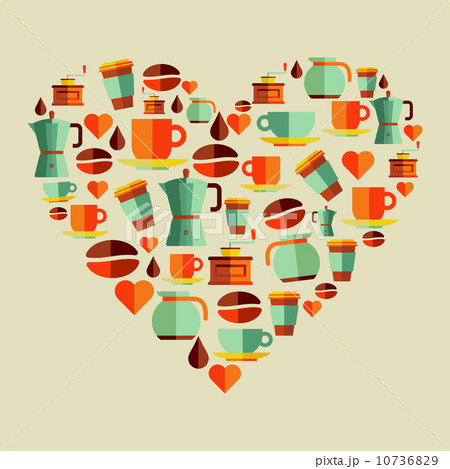 Coffee love beans illustration Coffee love beans illustration 10736829