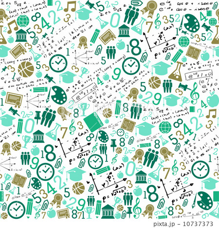 Education icons back to school seamless pattern. Education icons back to school seamless pattern. 10737373
