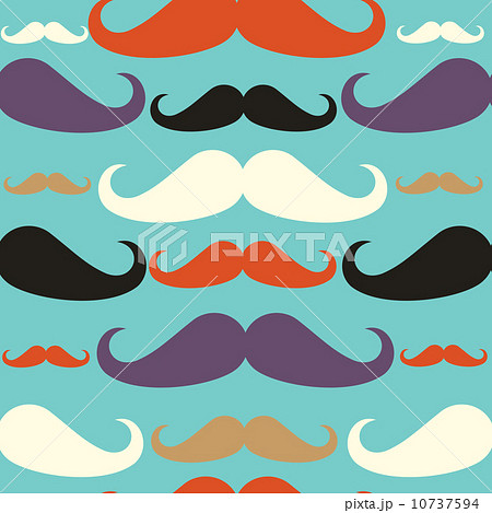 Old fashioned mustache seamless pattern 10737594