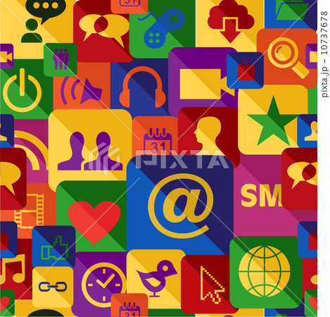 Social media seamless pattern set Social media seamless pattern set 10737678