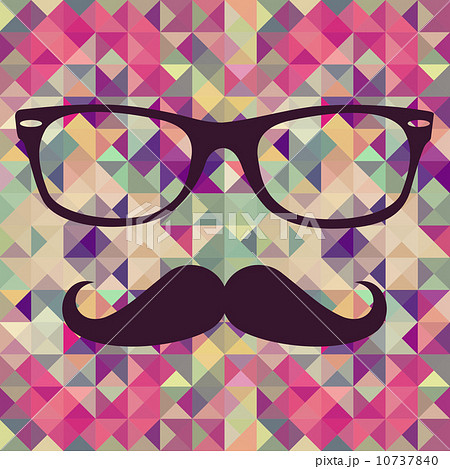 Vintage hipster face geometric pattern 10737840