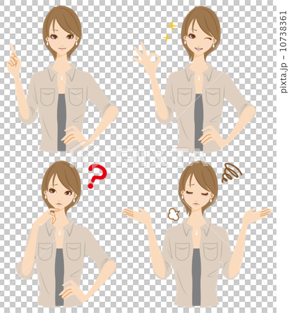 Female facial expression Female facial expression 10738361