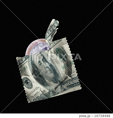 Condom wrapped in currency Condom wrapped in currency 10738488