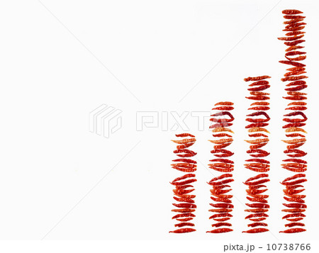 Studio shot of Red Chili Peppers on white background 10738766