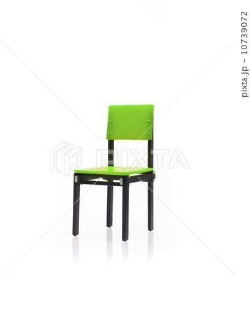 Studio shot of single green chair 10739072