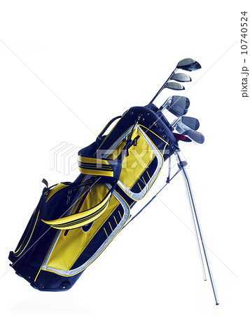 Golf bag with clubs on white background 10740524