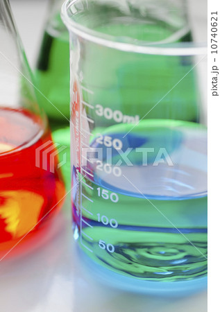 Studio shot of laboratory beakers Studio shot of laboratory beakers 10740621