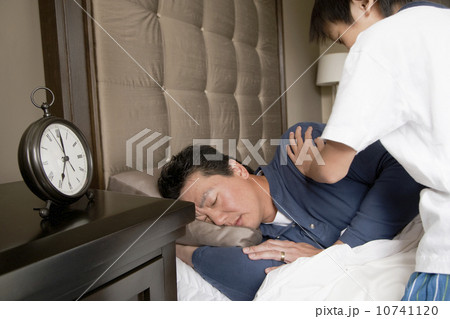 Son waking up father Son waking up father 10741120