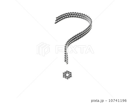 Studio shot of Pachinko balls arranged in question mark Studio shot of Pachinko balls arranged in question mark 10741196