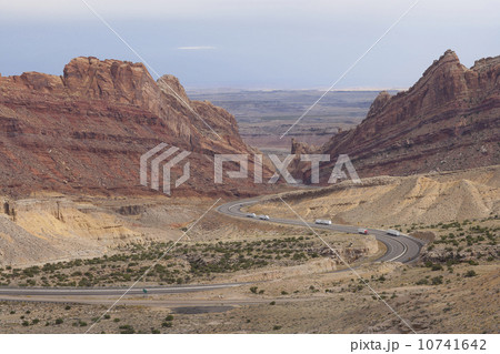 USA, Colorado, Curved road on desert USA, Colorado, Curved road on desert 10741642