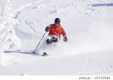 USA, Montana, Whitefish, skier on slope USA, Montana, Whitefish, skier on slope 10743094