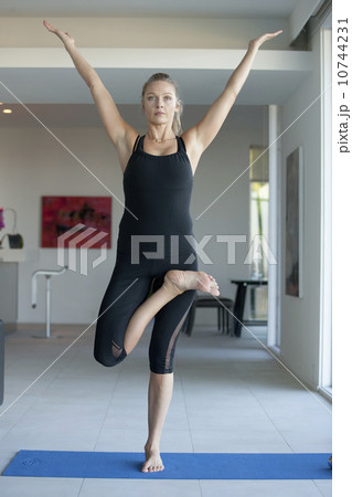 Mature woman exercising Mature woman exercising 10744231