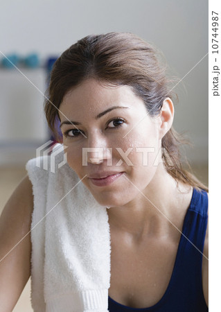Portrait of woman in gym 10744987
