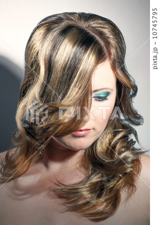 portrait of a beautiful girl with dyed hair, professional hair c portrait of a beautiful girl with dyed hair, professional hair c 10745795