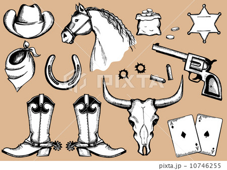 Eelements for cowboy life.Vector silhouettes Eelements for cowboy life.Vector silhouettes 10746255