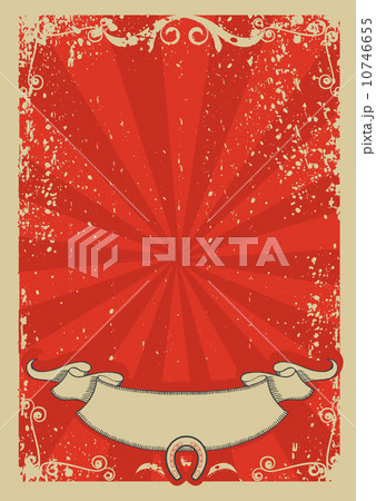 Cowboy background for text.Vector red graphic poster 10746655