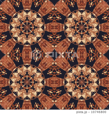 Seamless floral ornament, bark on fabric 10746800