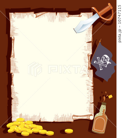 Pirate background for text.Vector cartoons with elements Pirate background for text.Vector cartoons with elements 10747115