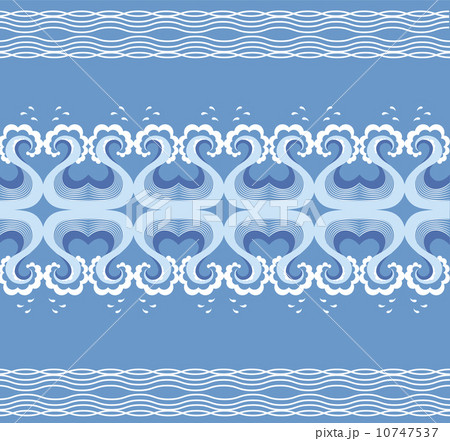 Waves decoration.Vector blue stylized design 10747537