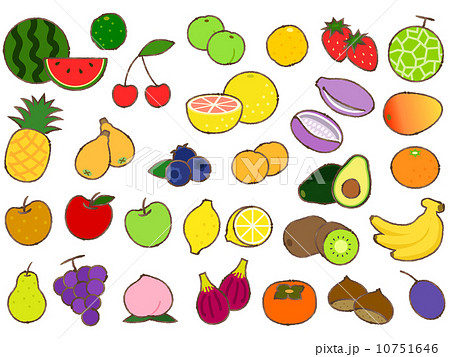 果物セットのイラスト素材 10751646 Pixta