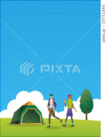 男女　テント　野外フェス 10751840